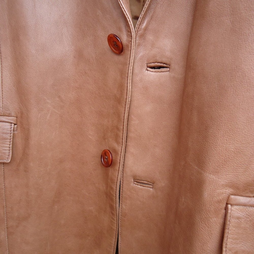 SIZE 44. SCULLY brown genuine leather blazer jacket. - Picture 4 of 16